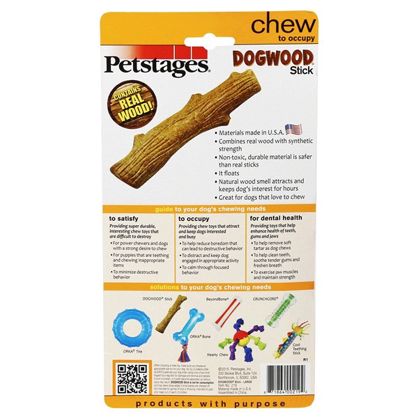 slide 8 of 9, Petstages Dogwood Stick Dog Chew Toy, X-Large, LG