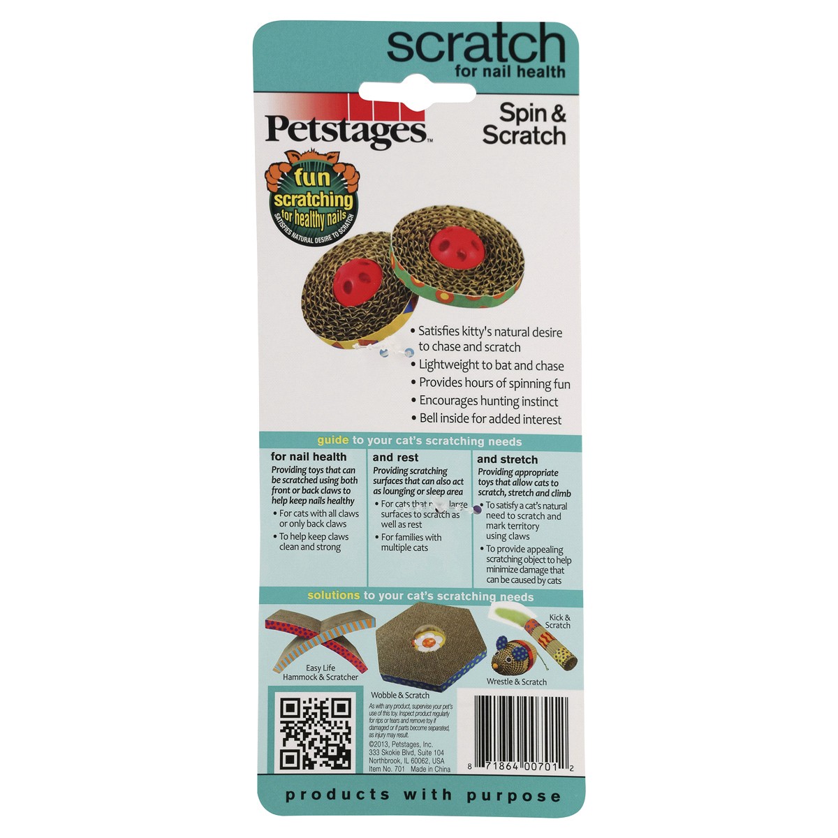 slide 2 of 2, PETSTAGES Spin & Scratch Cat Toy, 2 Pk, 2 ct