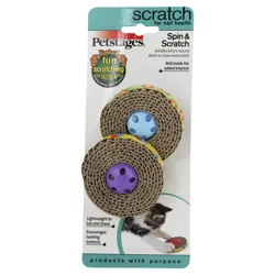 PETSTAGES Spin & Scratch Cat Toy, 2 Pk