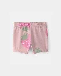 Carter's Baby Girl Strawberry Bike Shorts - Pink Blush 18M