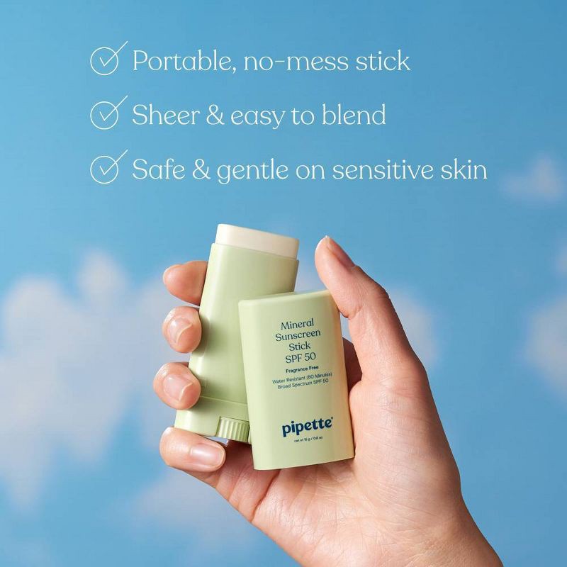 slide 4 of 8, Pipette Mineral Sunscreen Stick SPF 50 - 0.6oz, 50 x 0.6 oz