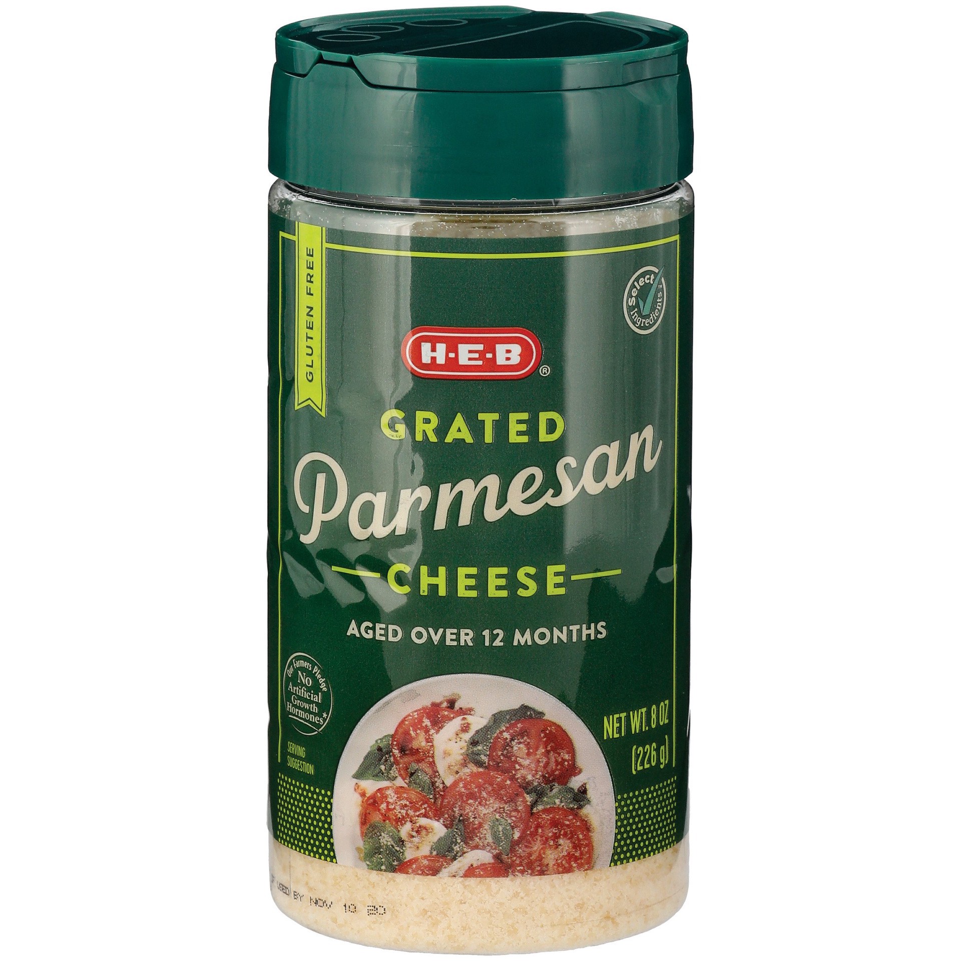 slide 1 of 1, H-E-B Grated Parmesan Cheese, 8 oz