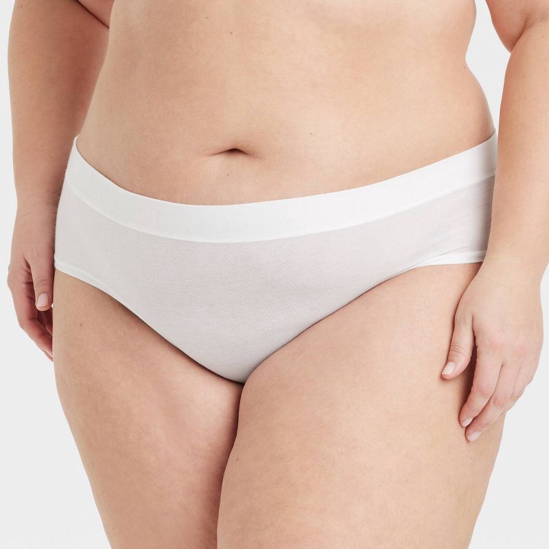 Women's Cotton Stretch Comfort Hipster Underwear - Auden™ White 1X