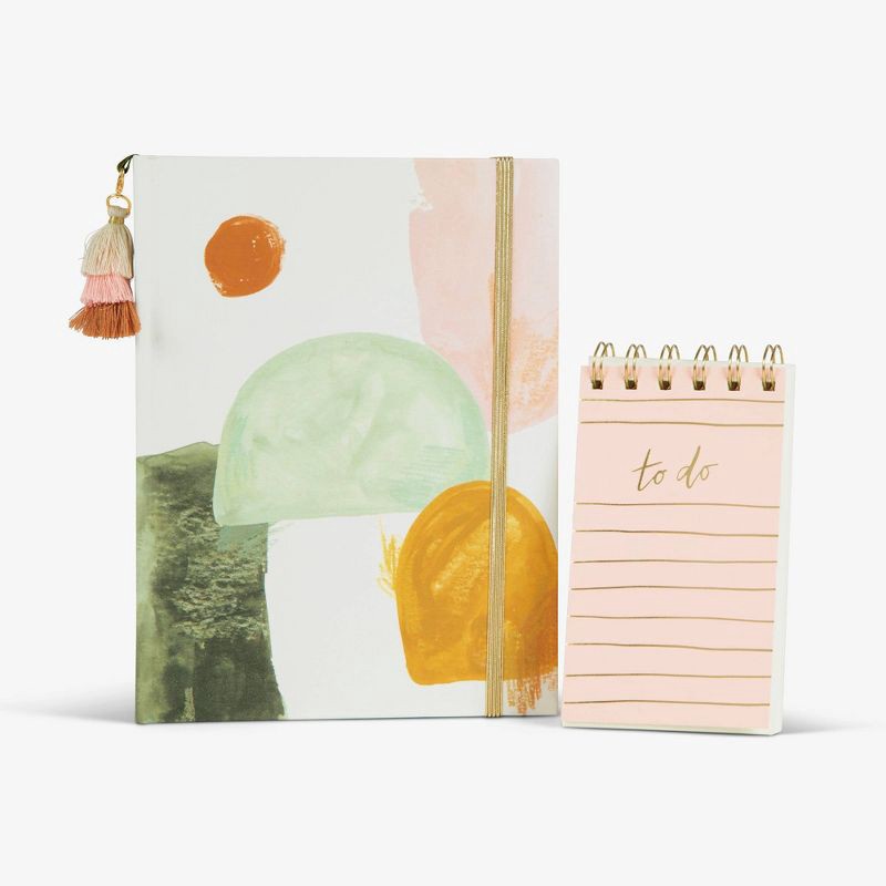 slide 2 of 3, 6"x8"Journal with Spiral Notepad Set: Garven Hard Cover Composition Notebook, Lined Paper, 160 Pages, Adult Stationery, 1 ct