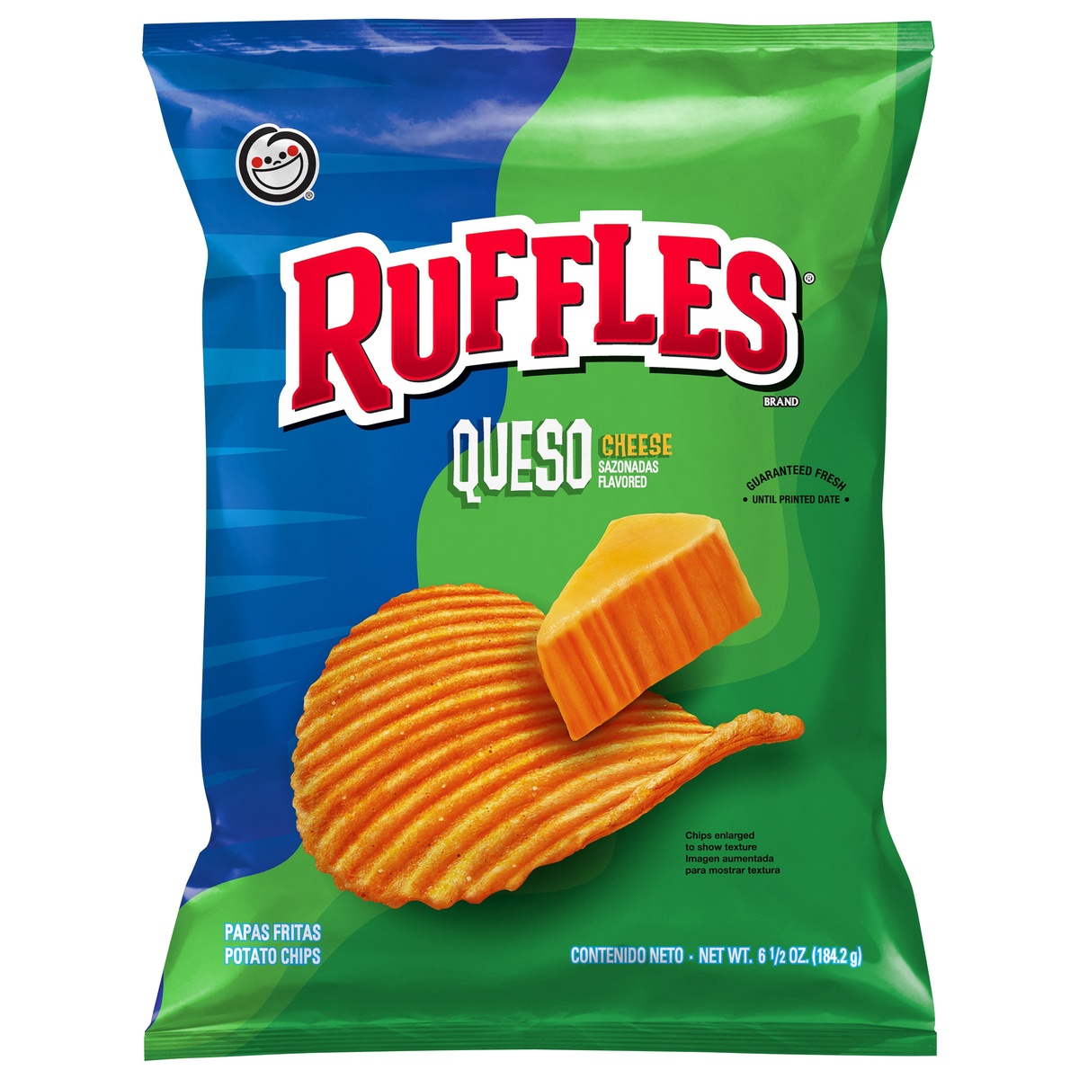 slide 6 of 6, Ruffles Queso Cheese Flavored Potato Chips 6.5 oz, 6.5 oz