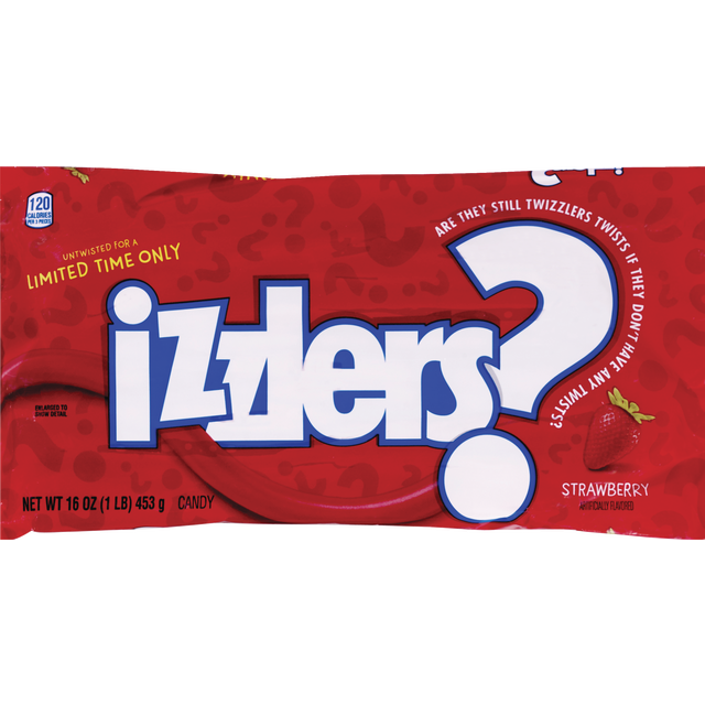 slide 1 of 1, Twizzlers Izzlers Untwisted Smooth Strawberry Candy, 16 oz