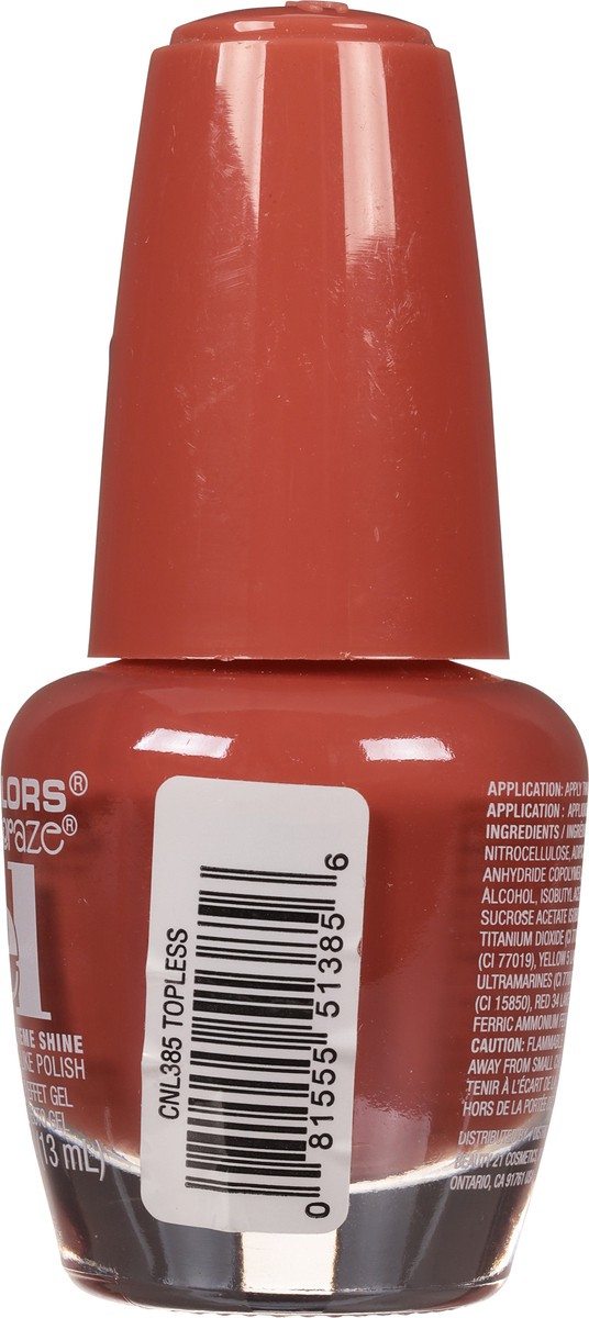 slide 3 of 13, L.A. Colors Color Craze CNL385 Topless Gel Extreme Shine Nail Polish 0.44 fl oz, 0.44 fl oz