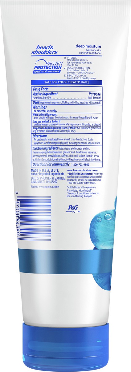 slide 3 of 3, Head & Shoulders Head and Shoulders Dandruff Conditioner, Anti-Dandruff Treatment, Deep Moisture for Daily Use, Paraben Free, 10.6 oz, 10.6 fl oz