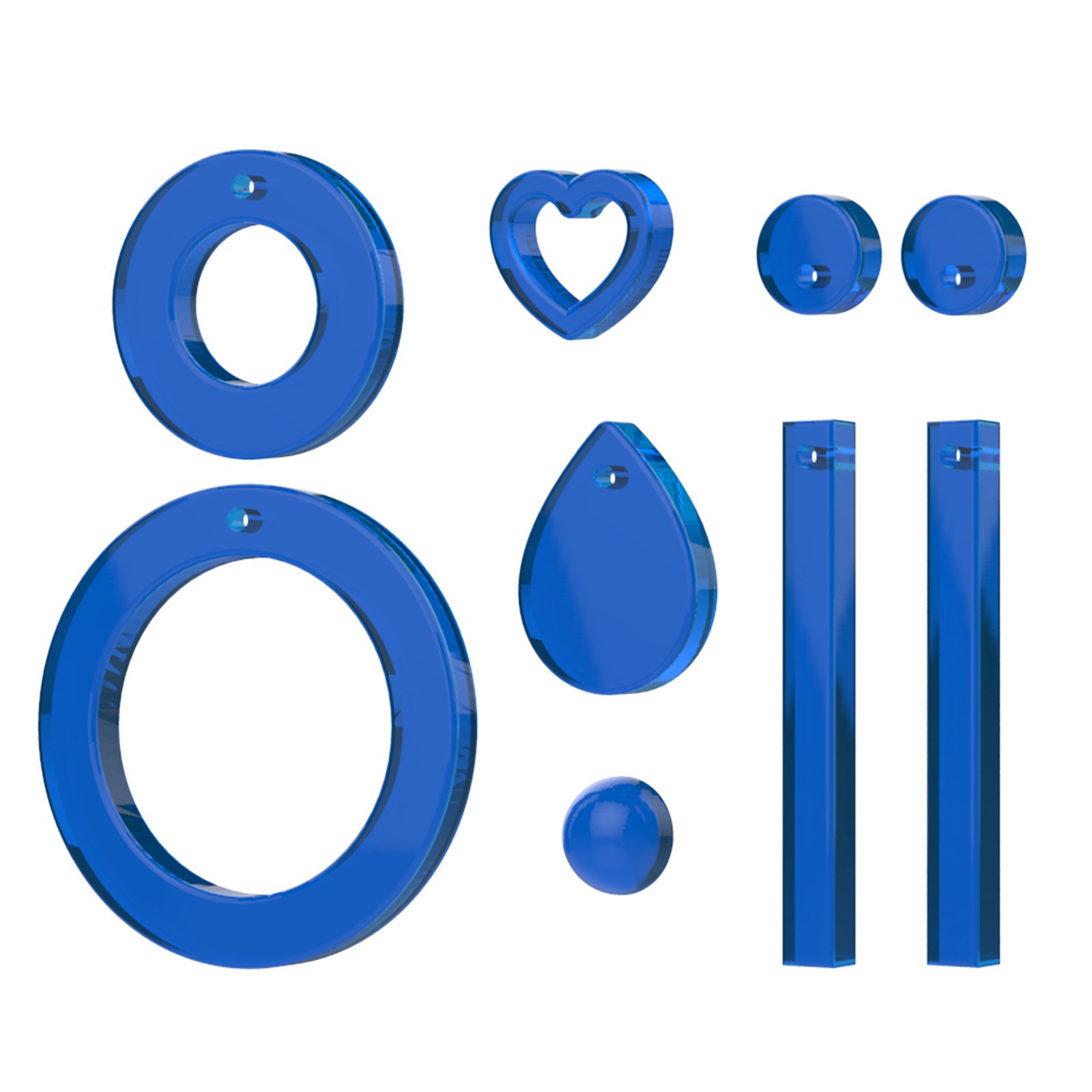 slide 3 of 4, Blue Moon Studio Uv Resin Craft Earring Shapes Mold, 3.5 in x 3.125 in x 0.438 in