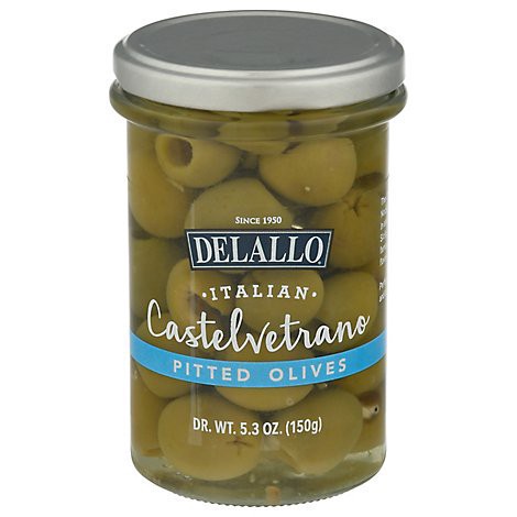slide 1 of 1, Delallo Olives Pitted Italian Castelvetrano- 5.3 oz, 5.3 oz