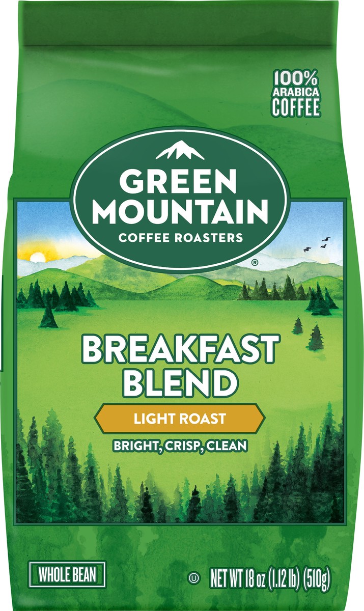 slide 3 of 10, Green Mountain Coffee Roasters Breakfast Blend Light Roast Whole Bean Coffee 18 oz Bag, 18 oz