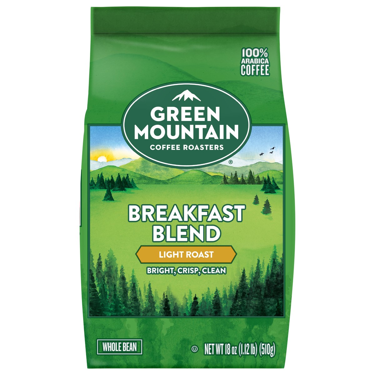 slide 8 of 10, Green Mountain Coffee Roasters Breakfast Blend Light Roast Whole Bean Coffee 18 oz Bag, 18 oz