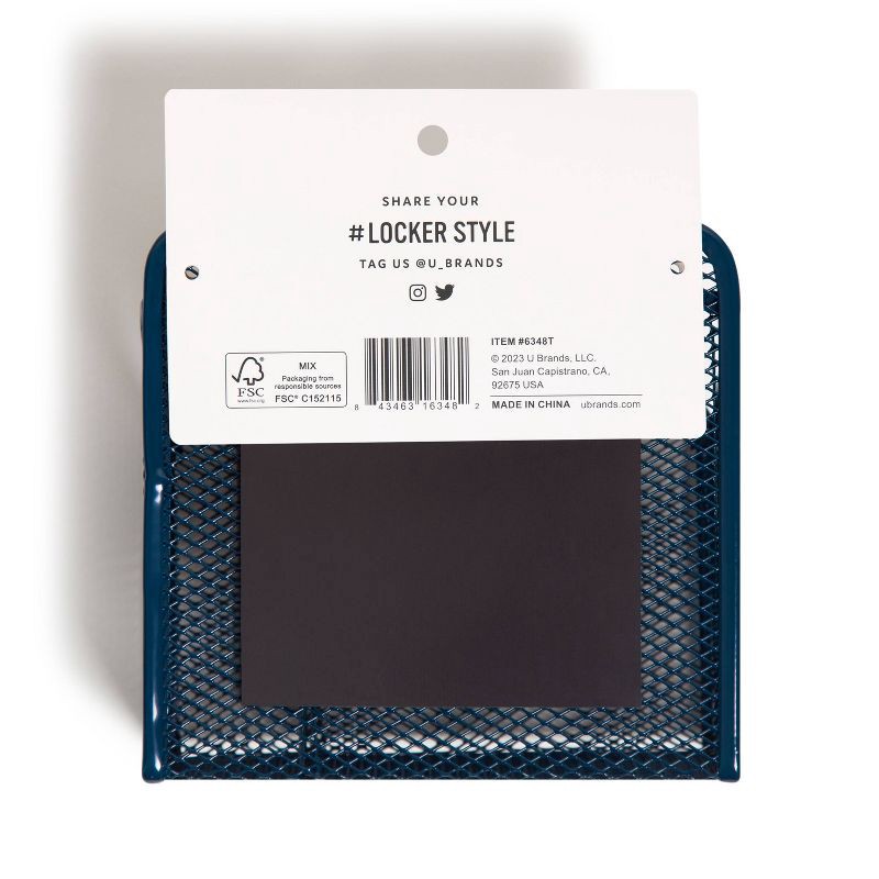 slide 5 of 7, U Brands Mesh Cup with Mirror Dark Indigo, 1 ct