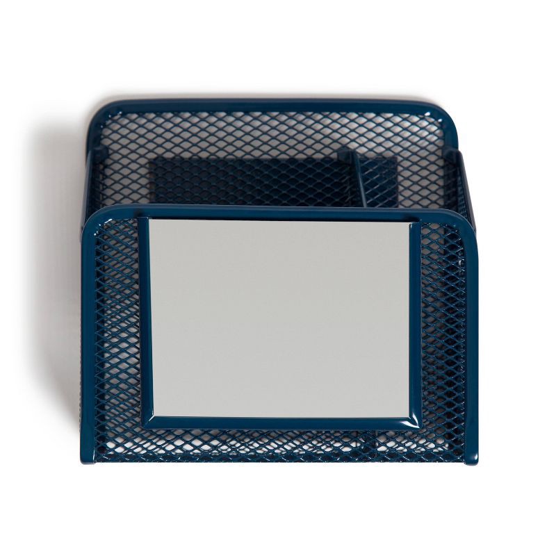 slide 6 of 7, U Brands Mesh Cup with Mirror Dark Indigo, 1 ct