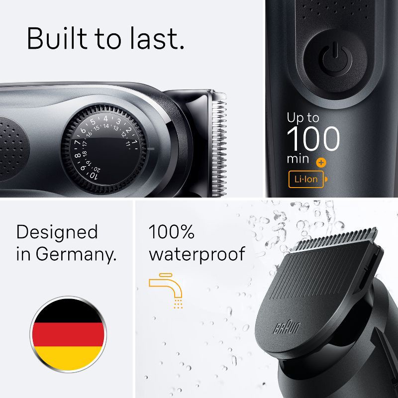 slide 5 of 8, BRAUN ALL-IN-ONE STYLE KIT SERIES 5 AIO5490 RECHARGEABLE 9-IN-1 BODY, BEARD & HAIR TRIMMER, 1 ct