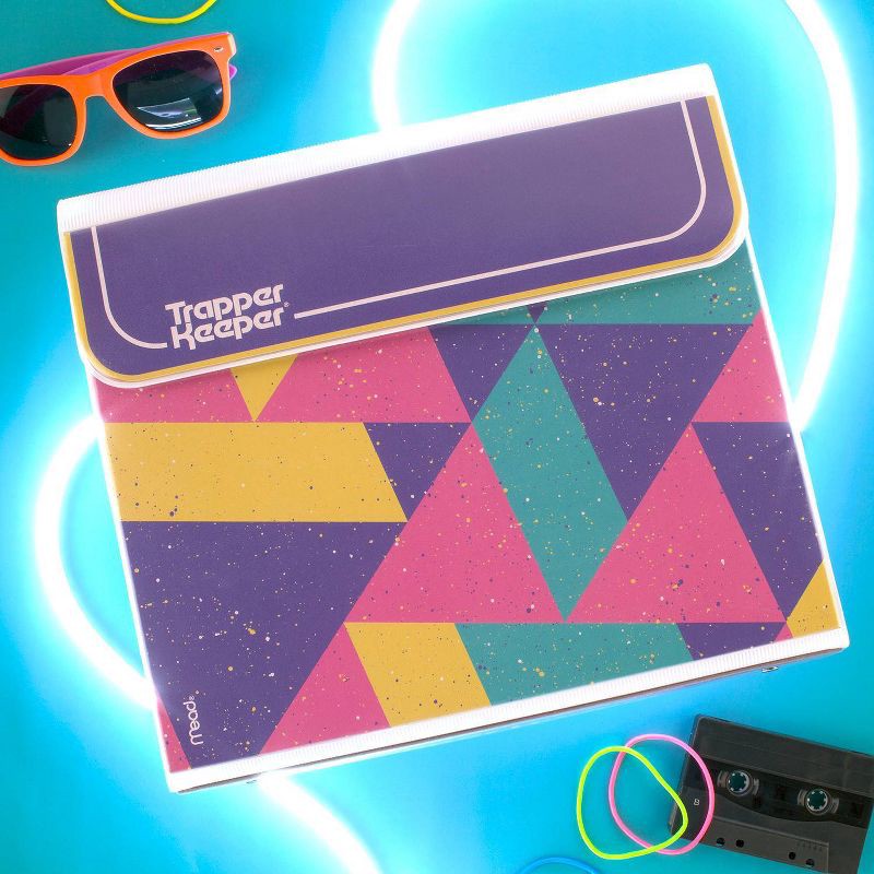 slide 1 of 6, Mead Five Star 1" Trapper Keeper Round Ring Binder Color Block, 1 ct