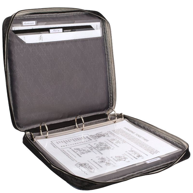 slide 3 of 7, Five Star 1.5" Zipper Binder Black/Gray, 1 ct