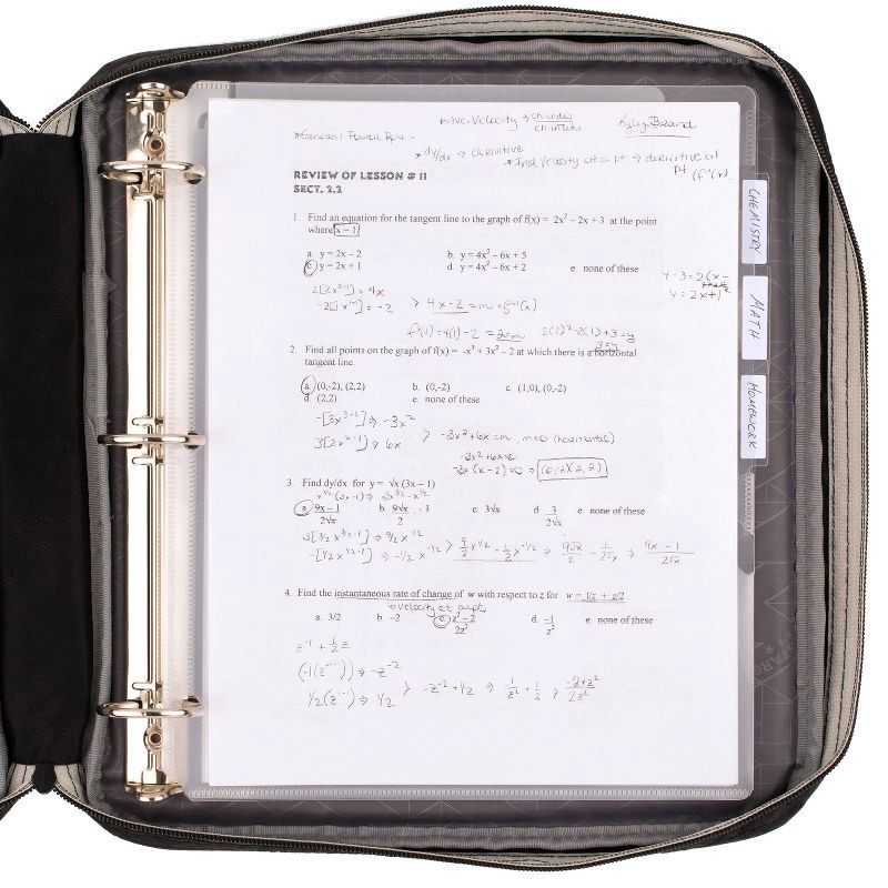 Five Star 1.5" Zipper Binder Black/Gray 1 ct Shipt