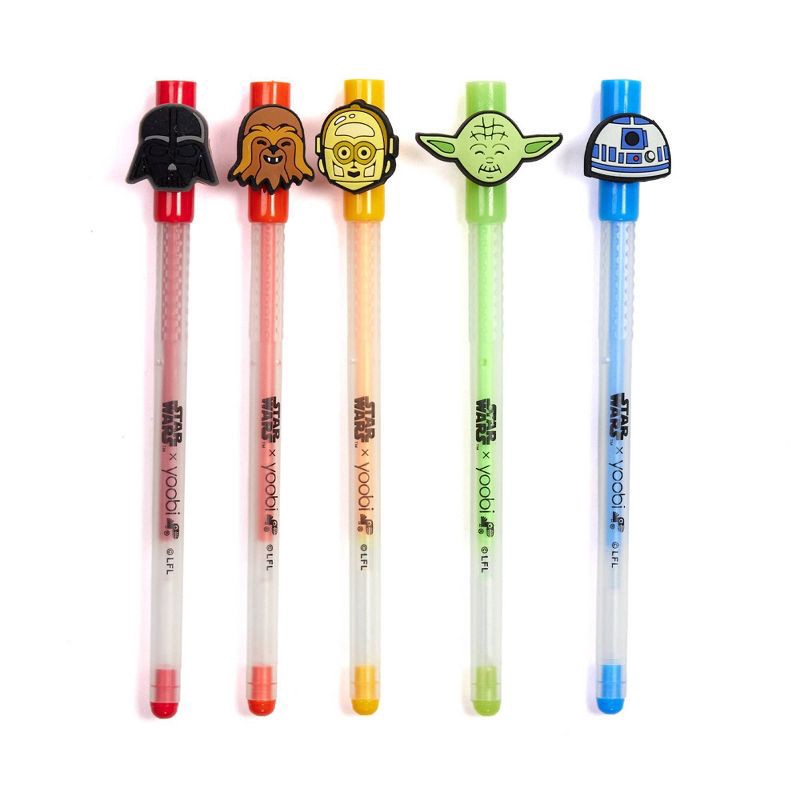 slide 4 of 5, 5pk Star Wars Charm Pens Multicolor Ink - Yoobi, 5 ct