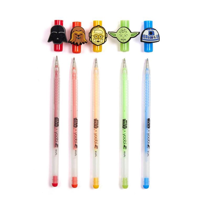 slide 5 of 5, 5pk Star Wars Charm Pens Multicolor Ink - Yoobi, 5 ct