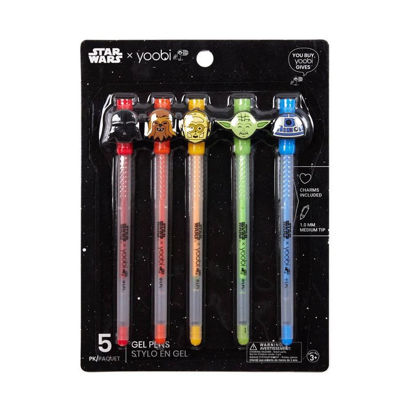 slide 1 of 5, 5pk Star Wars Charm Pens Multicolor Ink - Yoobi, 5 ct