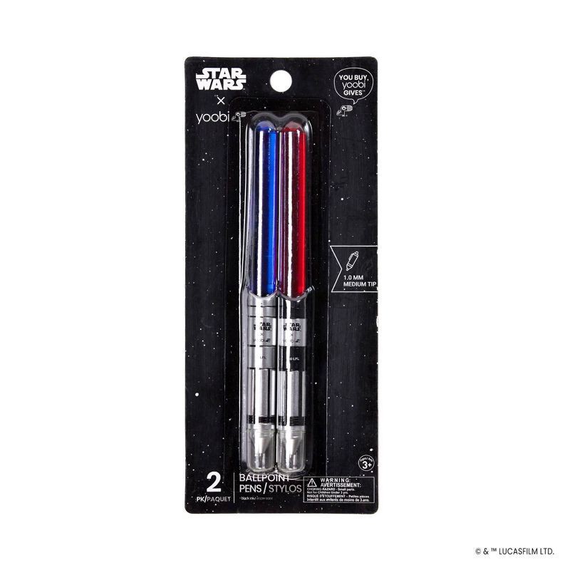 slide 2 of 5, 2pk Lightsaber Pens Black Ink - Yoobi™, 2 ct