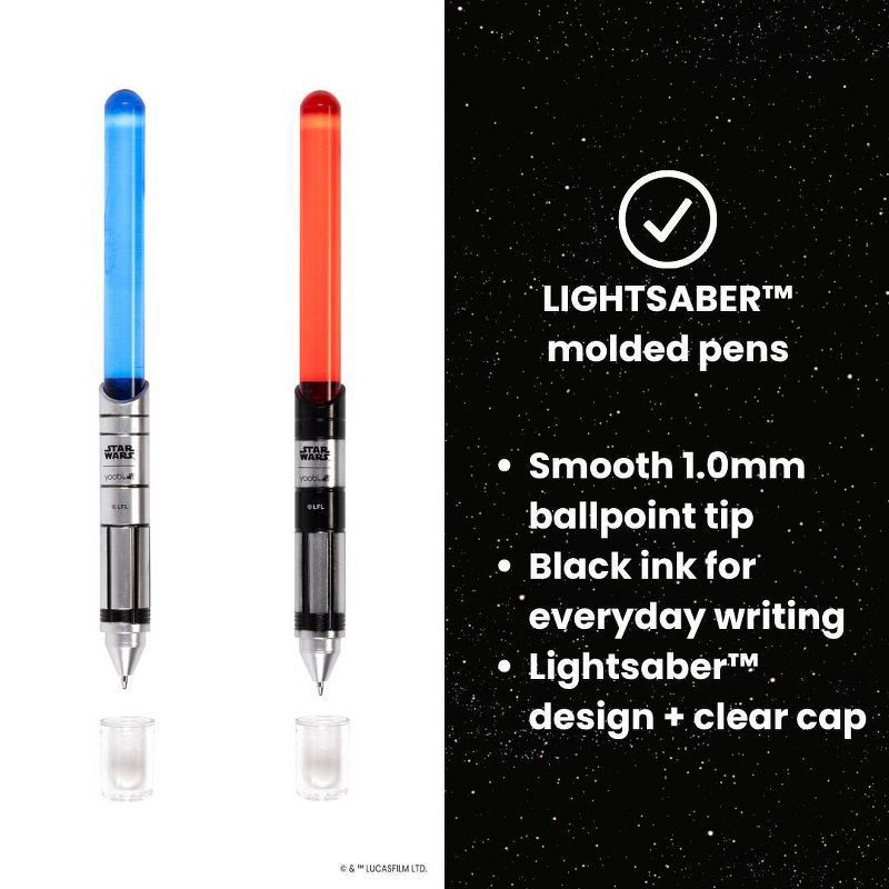 slide 2 of 7, Yoobi Star Wars Writing Set 2pk Red & Blue Lightsaber, School Supplies, 2 ct