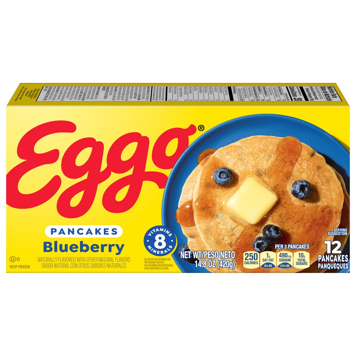 slide 1 of 5, Eggo Frozen Pancakes Blueberry, 12 ct