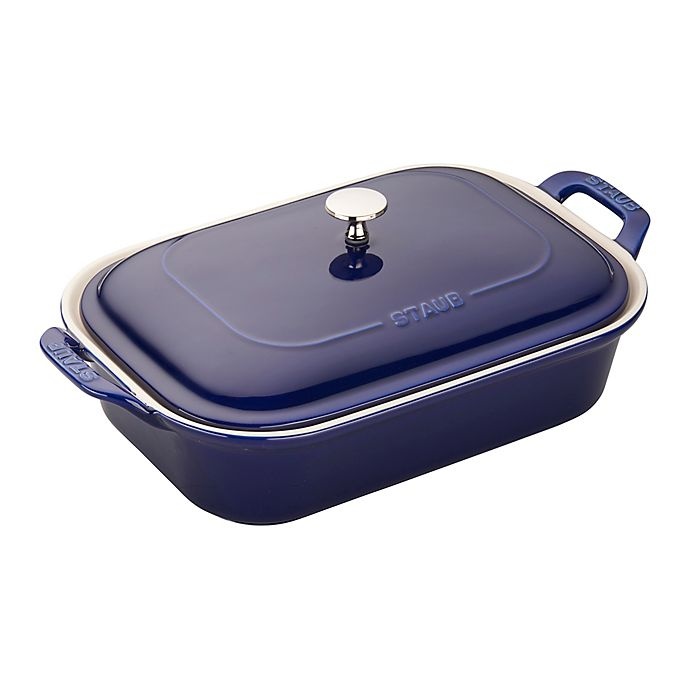 slide 2 of 2, Staub Rectangular Covered Baking Dish - Dark Blue, 4 qt