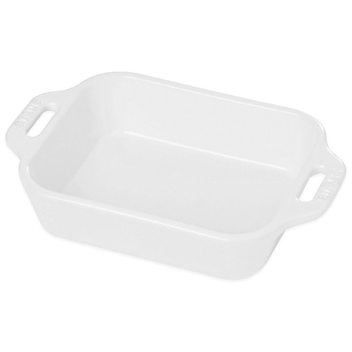 slide 1 of 1, Staub Rectangular Baking Dish - White, 4.75 qt