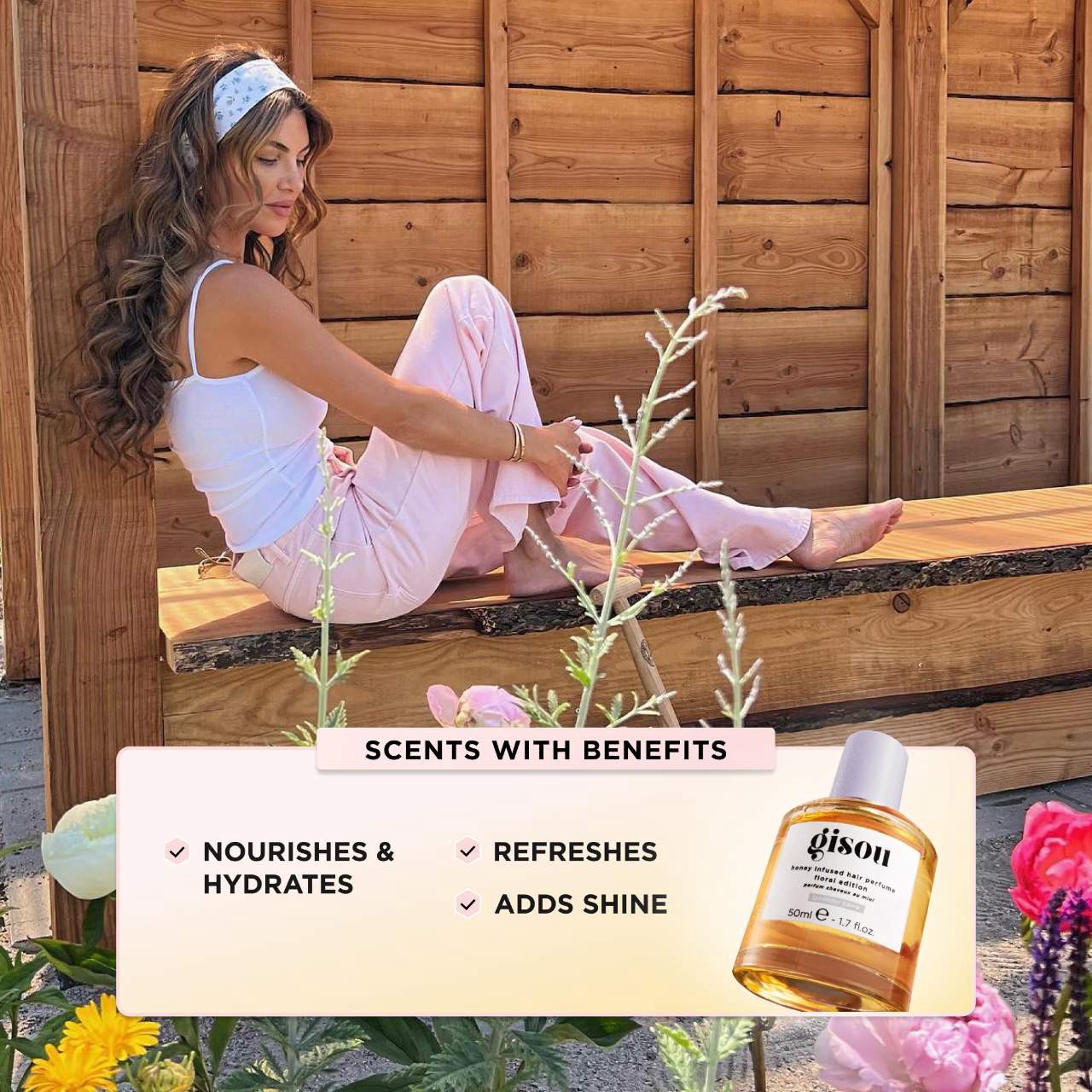 slide 4 of 9, Gisou Mini Lavender Berry Honey Infused Hair Perfume 0.5 oz/15ml, 0.5 oz/15 ml