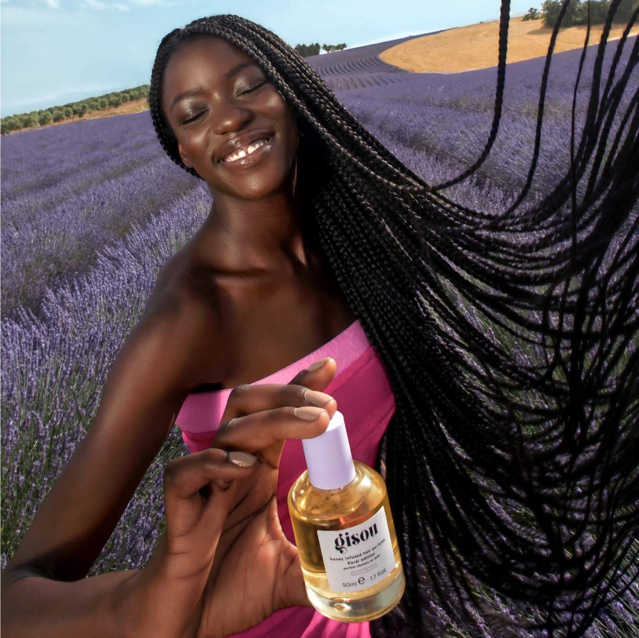 slide 6 of 9, Gisou Mini Lavender Berry Honey Infused Hair Perfume 0.5 oz/15ml, 0.5 oz/15 ml