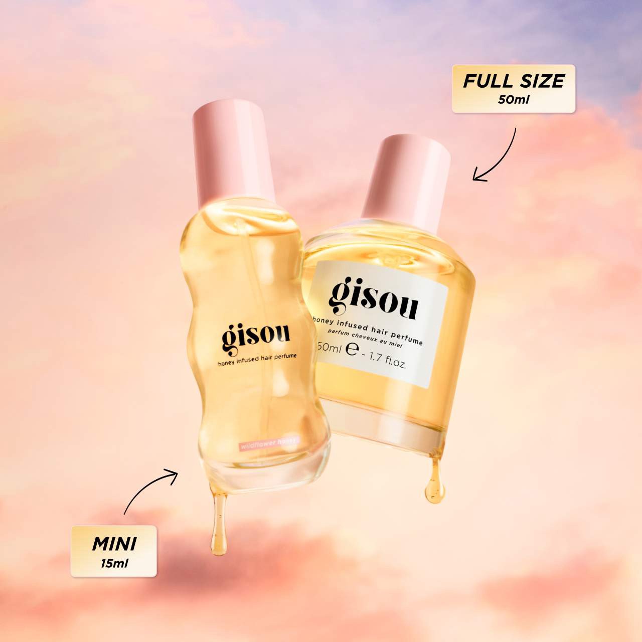 slide 3 of 7, Gisou Wildflower Honey Infused Hair Perfume 1.7 oz / 50 ml, 1.7 oz / 50 ml