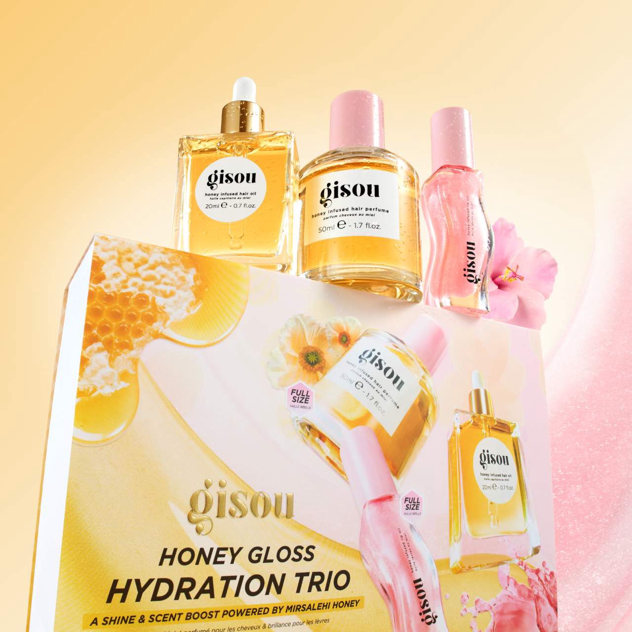 slide 8 of 8, Gisou Honey Gloss Hydration Trio Set, 1 ct