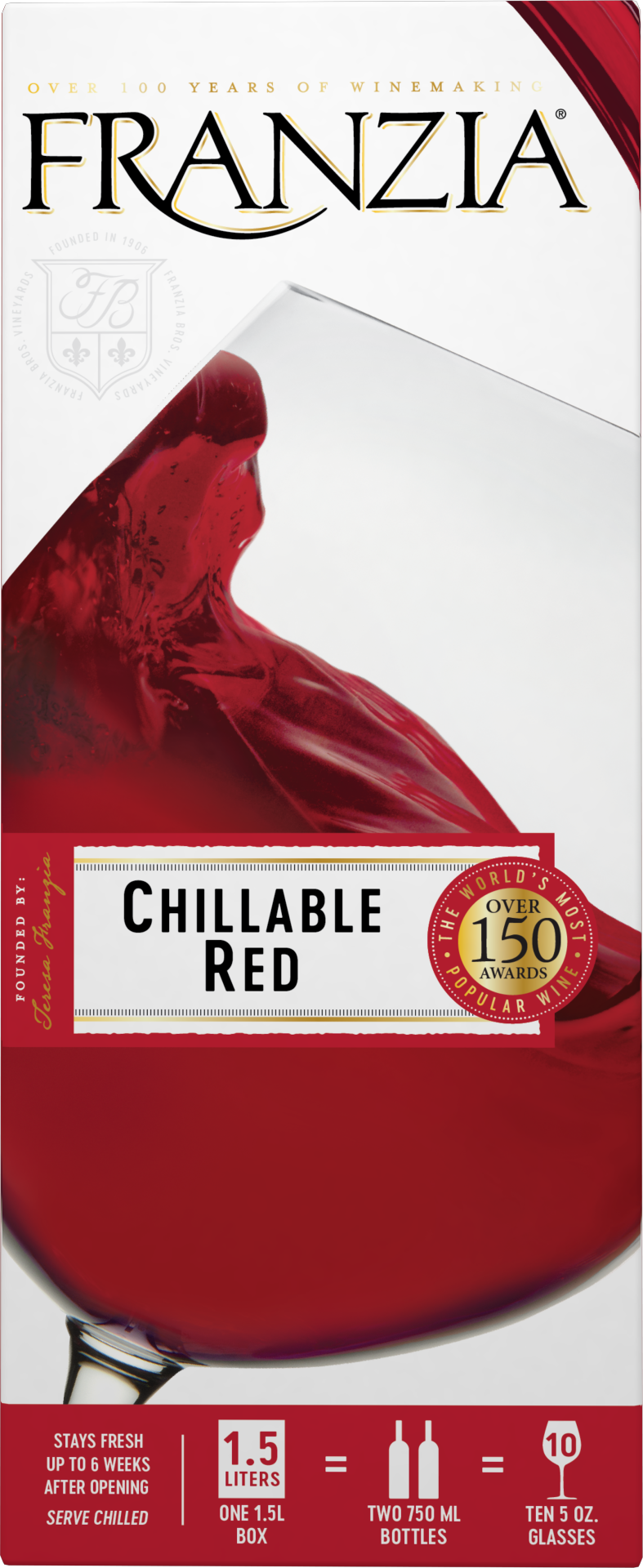 slide 2 of 4, Franzia Chillable Red Red Wine, 1.5 liter
