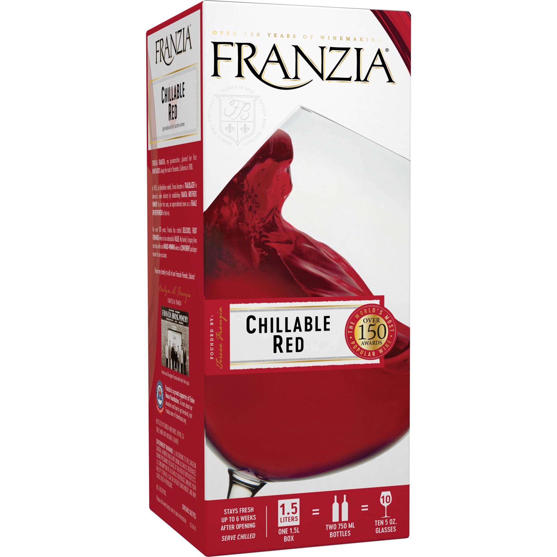 slide 1 of 4, Franzia Sweet Chill Red Box, 1.50 liter