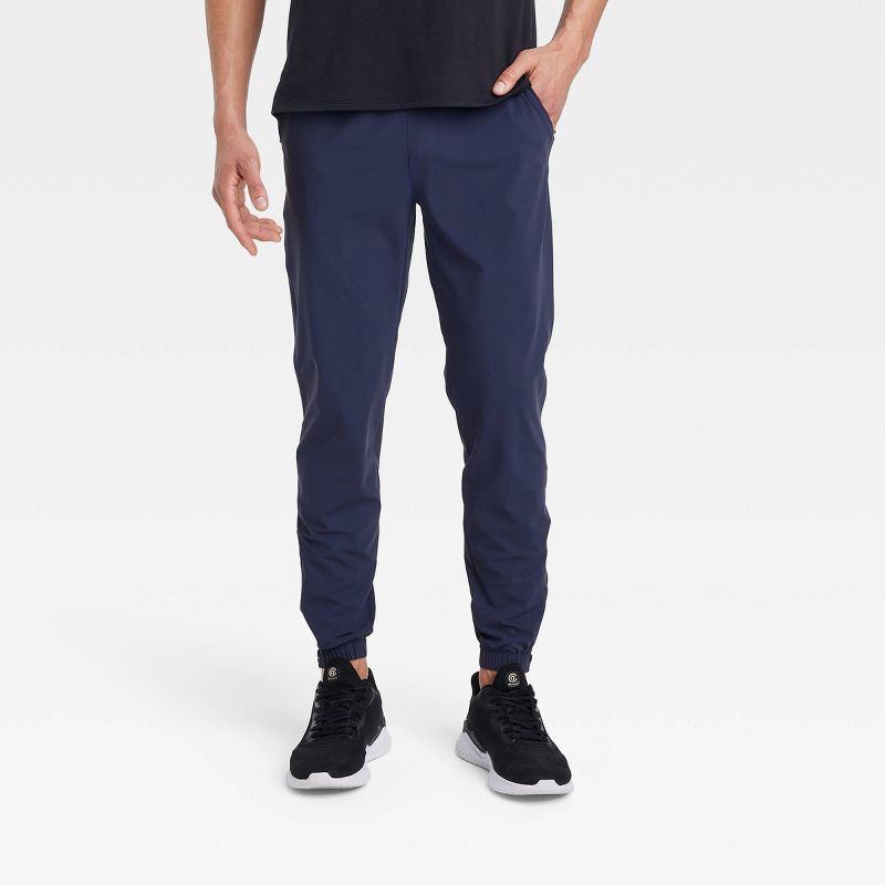 slide 1 of 3, Men's Lightweight Tricot Jogger Pants - All In Motion™ Navy Blue XL, 1 ct