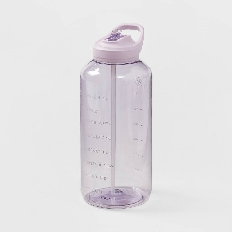 slide 1 of 3, 64oz Plastic Tracker Water Bottle Purple - Room Essentials™, 64 oz