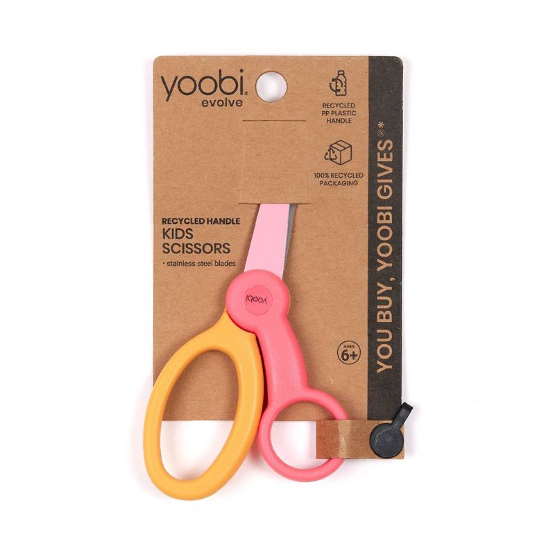 Kid Scissors Pink and Yellow Color Block - Yoobi 1 ct