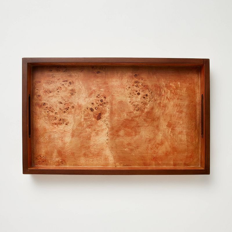 slide 3 of 4, Threshold designed w/Studio McGee Burl Wood Tray - Threshold™ designed with Studio McGee, 1 ct