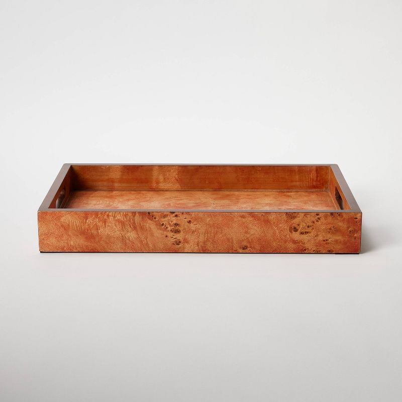 slide 1 of 4, Threshold designed w/Studio McGee Burl Wood Tray - Threshold designed with Studio McGee, 1 ct