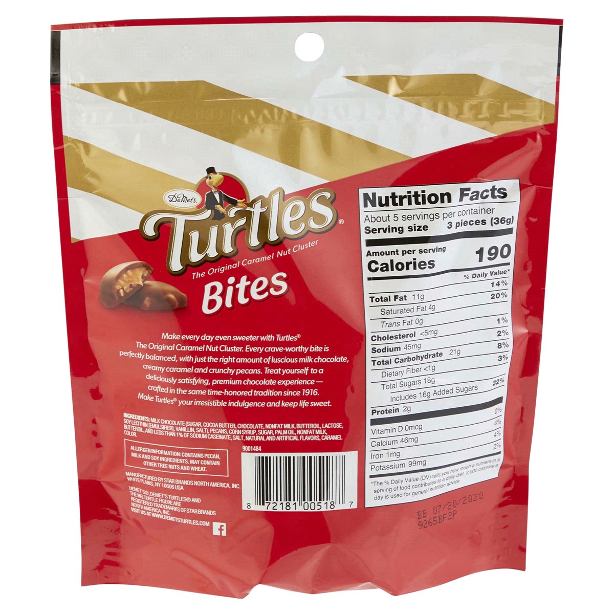 slide 2 of 2, Turtles Original Pecan Caramel Nut Cluster 6.3 oz, 6.3 oz