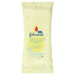 Johnson's Head-to-Toe Baby Cleansing Cloths, Baby Wipes, 15 ct