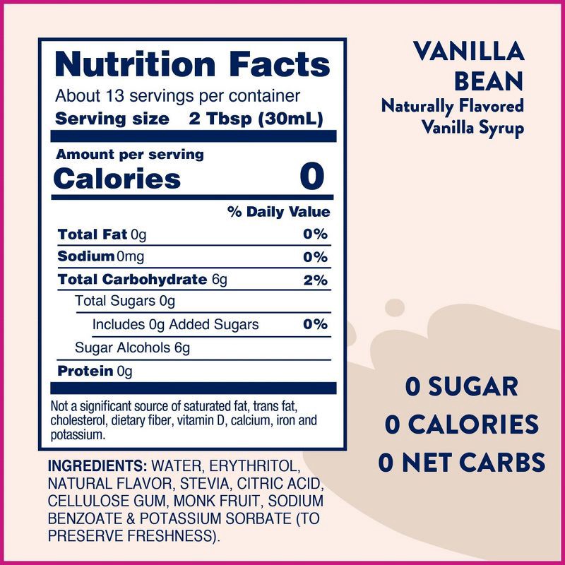 slide 5 of 6, Jordan's Skinny Mixes Naturally Sweetened Sugar Free Vanilla Bean Coffee Flavoring Syrup - 12.7 fl oz, 12.7 fl oz