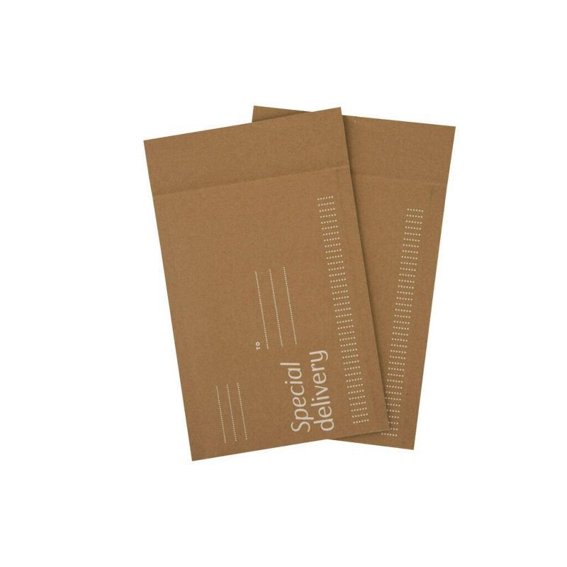 slide 2 of 5, Scotch 2pk Packt Small Mailer: Self-Adhesive Padded Envelopes, 6x9 Inch, Beige, Mailing Packaging, 2 ct