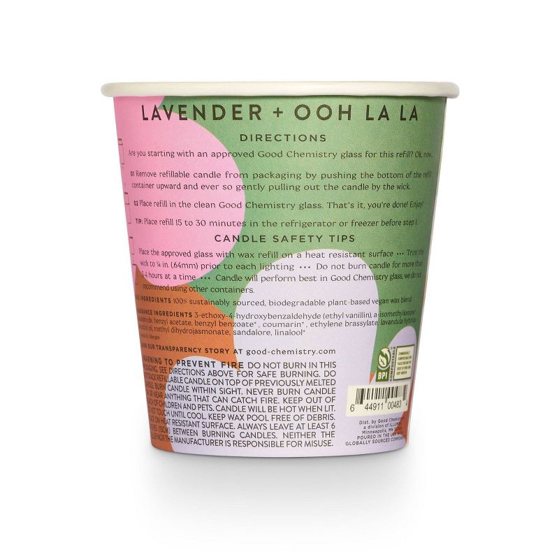 Good Chemistry Biodegradable Candle Refill Lavender and Ooh La La - 8.3 oz  8.3 oz