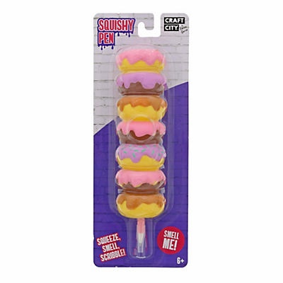 slide 1 of 1, Craft City Stacked Donuts Scented Squishy Pen, 1 ct