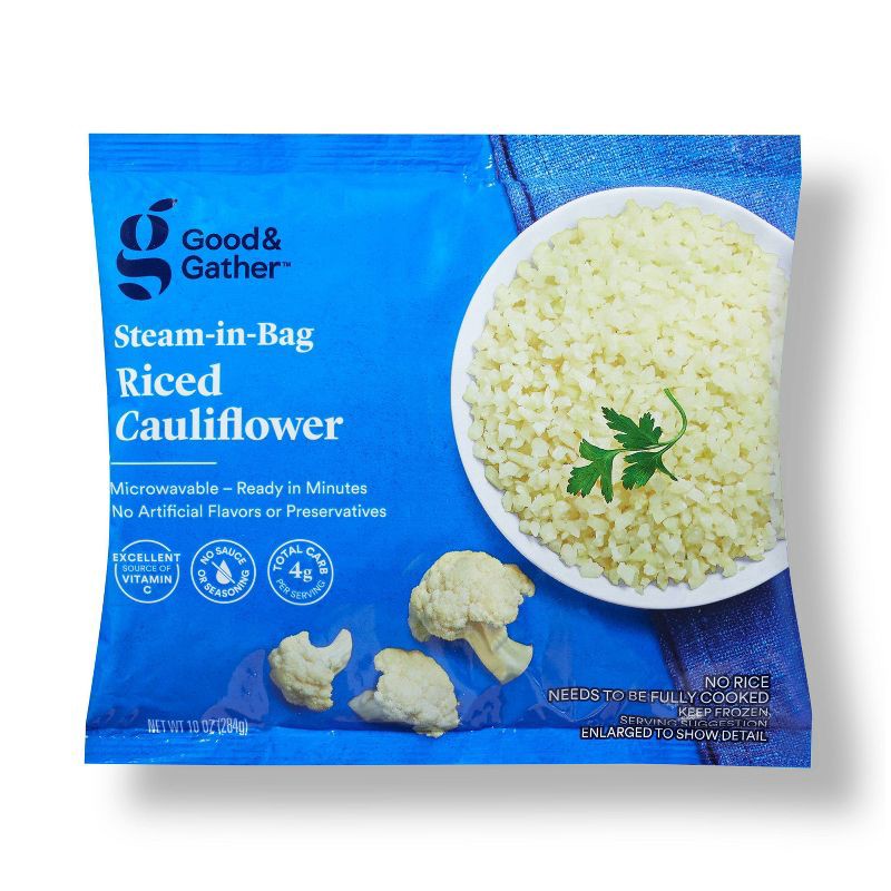 slide 1 of 3, Riced Frozen Cauliflower - 10oz - Good & Gather™, 10 oz