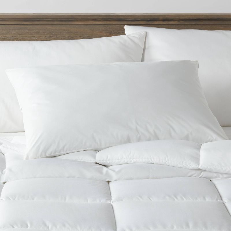 slide 2 of 4, King Medium Firm Shapeable Memory Foam Bed Pillow - Threshold™: Cotton Cover, Recycled Polyester, OEKO-TEX Certified, 1 ct