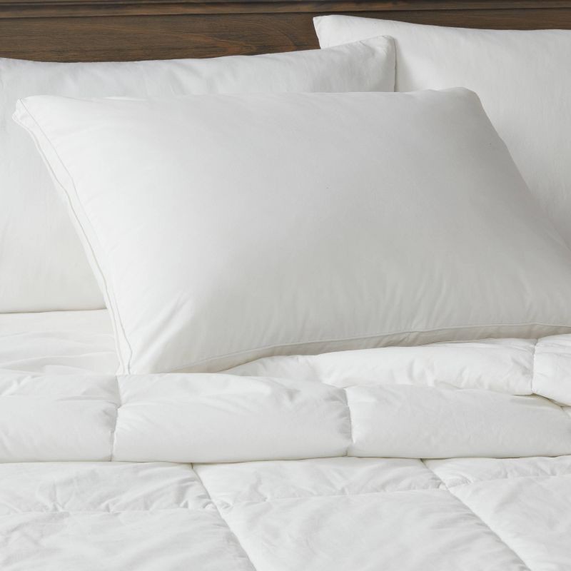 slide 2 of 4, Standard/Queen Machine Washable Firm Performance Bed Pillow White - Threshold™, 1 ct